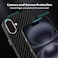 CROWNYX Magnetic Case for iPhone 17, Compatible With Wireless Charging, Ultra Slim Drop Resistant Cover, Anti-Slip, Carbon Fiber