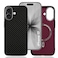 CROWNYX Magnetic Case for iPhone 17, Compatible With Wireless Charging, Ultra Slim Drop Resistant Cover, Anti-Slip, Carbon Fiber