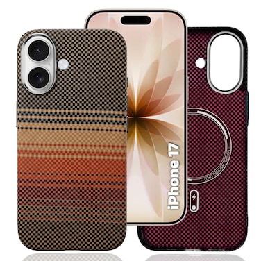 CROWNYX Magnetic Case for iPhone 17, Compatible With Wireless Charging, Ultra Slim Drop Resistant Cover, Anti-Slip, Carbon Fiber