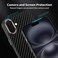 CROWNYX Magnetic Case for iPhone 16, Compatible With Wireless Charging, Ultra Slim Drop Resistant Cover, Anti-Slip, Carbon Fiber