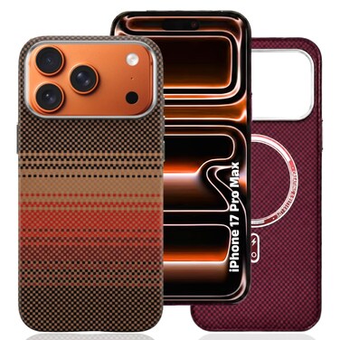 CROWNYX Magnetic Case for iPhone 17 Pro Max, Compatible With Wireless Charging, Ultra Slim Drop Resistant Cover, Anti-Slip, Carbon Fiber