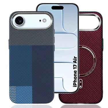 CROWNYX Magnetic Case for iPhone 17 Air, Compatible With Wireless Charging, Ultra Slim Drop Resistant Cover, Anti-Slip, Carbon Fiber