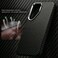 CROWNYX Magnetic Case for Samsung Galaxy S25, Compatible With Wireless Charging, Ultra Slim Drop Resistant Cover, Anti-Slip, Carbon Fiber, Black