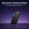 CROWNYX Magnetic Case for Samsung Galaxy S25, Compatible With Wireless Charging, Ultra Slim Drop Resistant Cover, Anti-Slip, Carbon Fiber, Black