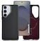 CROWNYX Magnetic Case for Samsung Galaxy S25, Compatible With Wireless Charging, Ultra Slim Drop Resistant Cover, Anti-Slip, Carbon Fiber, Black