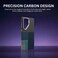 CROWNYX Magnetic Case for Samsung Galaxy S25, Compatible With Wireless Charging, Ultra Slim Drop Resistant Cover, Anti-Slip, Carbon Fiber, Blue