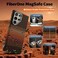 CROWNYX Magnetic Case for Samsung Galaxy S25, Compatible With Wireless Charging, Ultra Slim Drop Resistant Cover, Anti-Slip, Carbon Fiber, Brown