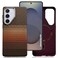 CROWNYX Magnetic Case for Samsung Galaxy S25, Compatible With Wireless Charging, Ultra Slim Drop Resistant Cover, Anti-Slip, Carbon Fiber, Brown