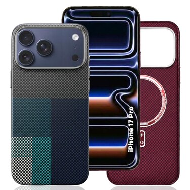 CROWNYX Magnetic Case for iPhone 17 Pro, Compatible With Wireless Charging, Ultra Slim Drop Resistant Cover, Anti-Slip, Carbon Fiber