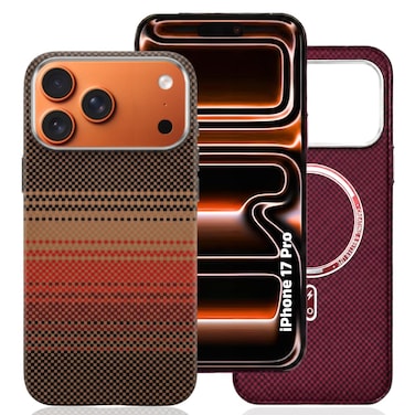 CROWNYX Magnetic Case for iPhone 17 Pro, Compatible With Wireless Charging, Ultra Slim Drop Resistant Cover, Anti-Slip, Carbon Fiber