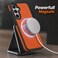 CROWNYX Premium Leather Case for Samsung Galaxy s26 Magnetic Shockproof Cover, Anti-Scratch, Slim Protective Back with Raised Camera Protection (Orange)
