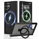 CROWNYX Magnetic Stand Case for Samsung Galaxy S26 Ultra, Shockproof Slim Hybrid TPU Cover with Grip Ring, 6.9 Inch   Aegis GripStand Pro Case