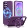 CROWNYX Magnetic Stand Case for Samsung Galaxy S26 Ultra, Shockproof Slim Hybrid TPU Cover with Grip Ring, 6.9 Inch   Aegis GripStand Pro Case