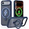 CROWNYX Magnetic Stand Case for iPhone 17 Air, Shockproof Slim Hybrid TPU Cover with Grip &amp; Ring, Matte   Aegis GripStand Pro Case