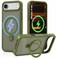 CROWNYX Magnetic Stand Case for iPhone 17 Air, Shockproof Slim Hybrid TPU Cover with Grip &amp; Ring, Matte   Aegis GripStand Pro Case