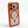 CROWNYX CROWNYX Fusion Clear TPU Case for iPhone 17 Pro Max, Compatible with MagSafe, Shockproof Slim Protective Cover with Hard PC Back &amp; Flexible TPU Bumper, Anti-Yellow Transparent Design, Orange