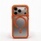 CROWNYX CROWNYX Fusion Clear TPU Case for iPhone 17 Pro Max, Compatible with MagSafe, Shockproof Slim Protective Cover with Hard PC Back &amp; Flexible TPU Bumper, Anti-Yellow Transparent Design, Orange