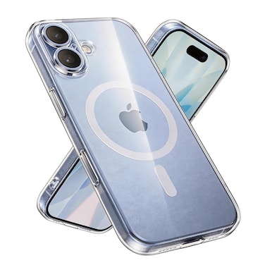 CROWNYX Clear Magnetic Case for iPhone 17 Bumper Cover Compatible with Wireless Charging, Military-Grad Drop &amp; Camera Protection   Anti Scratch and Crystal Clear
