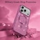 CROWNYX Luxury Glitter Case Compatible with iPhone 17 Pro, Magnetic Sparkle Rhinestone Diamond Protective Phone Cover with Camera Protection, Slim Shockproof Bling Case for Women and Girls