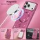 CROWNYX Luxury Glitter Case Compatible with iPhone 17 Pro, Magnetic Sparkle Rhinestone Diamond Protective Phone Cover with Camera Protection, Slim Shockproof Bling Case for Women and Girls
