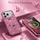 CROWNYX Luxury Glitter Case Compatible with iPhone 17 Pro, Magnetic Sparkle Rhinestone Diamond Protective Phone Cover with Camera Protection, Slim Shockproof Bling Case for Women and Girls