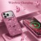 CROWNYX Luxury Glitter Case Compatible with iPhone 17 Pro Max, Magnetic Sparkle Rhinestone Diamond Protective Phone Cover with Camera Protection, Slim Shockproof Bling Case for Women and Girls