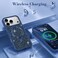 CROWNYX Luxury Glitter Case Compatible with iPhone 17 Pro Max, Magnetic Sparkle Rhinestone Diamond Protective Phone Cover with Camera Protection, Slim Shockproof Bling Case for Women and Girls
