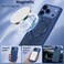 CROWNYX Luxury Glitter Case Compatible with iPhone 17 Pro Max, Magnetic Sparkle Rhinestone Diamond Protective Phone Cover with Camera Protection, Slim Shockproof Bling Case for Women and Girls