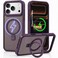 CROWNYX Magnetic Compatible Stand Case for iphone 17 Pro Max, Shockproof Slim Hybrid TPU Cover with Grip Ring, Matte   Aegis GripStand Pro Case