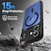CROWNYX Magnetic Clear Convertible Case for iPhone 16   Matte TPU Bumper with Frosted Transparent PC Back   Camera Lens Protection   Shockproof Slim Cover   Wireless Charging Compatible (Black)