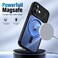 CROWNYX Magnetic Clear Convertible Case for iPhone 16 Plus  Matte TPU Bumper with Frosted Transparent PC Back   Camera Lens Protection   Shockproof Slim Cover   Wireless Charging Compatible (Black)