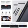 CROWNYX Magnetic Clear Convertible Case for iPhone 16 Plus  Matte TPU Bumper with Frosted Transparent PC Back   Camera Lens Protection   Shockproof Slim Cover   Wireless Charging Compatible (Black)