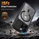 CROWNYX Magnetic Clear Convertible Case for iPhone 16 Pro   Matte TPU Bumper with Frosted Transparent PC Back   Camera Lens Protection   Shockproof Slim Cover   Wireless Charging Compatible (Black)