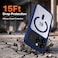 CROWNYX Magnetic Clear Back Case for iPhone 16 Pro   Matte TPU Bumper with Frosted Transparent PC Back   Camera Lens Protection   Shockproof Slim Cover   Wireless Charging Compatible (Dark Blue)