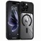 CROWNYX Magnetic Clear Convertible Case for iPhone 16 Pro Max   Matte TPU Bumper with Frosted Transparent PC Back   Camera Lens Protection   Shockproof Slim Cover  Wireless Charging Compatible (Black)