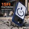CROWNYX Magnetic Clear Convertible Case for iPhone 16 Pro Max Matte TPU Bumper with Frosted Transparent PC Back  Camera Lens Protection  Shockproof Slim Cover  Wireless Charging Compatible (Dark Blue)