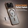 CROWNYX Magnetic Clear Convertible Case for iPhone 16 Pro Max   Matte TPU Bumper with Frosted Transparent PC Back   Camera Lens Protection   Shockproof Slim Cover   Wireless Charging Compatible (Gold)