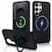 CROWNYX Magnetic Stand Case for Samsung Galaxy S25 Ultra, Shockproof Slim Hybrid TPU Cover with Grip Ring   Aegis GripStand Pro Case