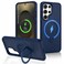CROWNYX Magnetic Stand Case for Samsung Galaxy S25 Ultra, Shockproof Slim Hybrid TPU Cover with Grip Ring   Aegis GripStand Pro Case