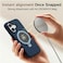 CROWNYX Magnetic Stand Case for iPhone 16, Shockproof Slim Hybrid TPU Cover with Grip &amp; Ring, Matte   Aegis GripStand Pro Case
