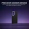 CROWNYX Magnetic Case for Samsung Galaxy S24 Ultra, Compatible With Wireless Charging, Ultra Slim Drop Resistant Cover, Anti-Slip, Carbon Fiber, Black