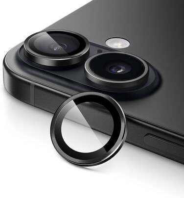 CROWNYX Camera 3D Individual Lens Protector for iPhone 17, 9H Tempered Glass, Anti Scratch, Anti-Oil, Anti-Shock, Dirt-Resistance bubble free, HD Night Shots Clear Image, Pack-1