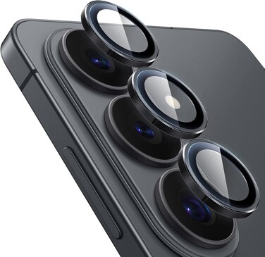 CROWNYX 3D Camera Lens Protector for Samsung S26, Individual 9H Tempered Glass Camera Lens Covers, Case Friendly, HD Clear, Anti-Scratch, Anti-Fingerprint, Bubble-Free, Night Shooting Compatible