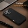 CROWNYX Premium Leather Case for iPhone 16 Pro Max Magnetic Shockproof Cover, Anti-Scratch, Slim Protective Back with Raised Camera Protection (Black)