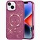 CROWNYX Luxury Glitter Case Compatible with iPhone 13/14, Magnetic Sparkle Rhinestone Diamond Protective Phone Cover with Camera Protection, Slim Shockproof Bling Case for Women and Girls