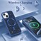 CROWNYX Luxury Glitter Case Compatible with iPhone 14 Plus / 15 Plus, Magnetic Sparkle Rhinestone Diamond Protective Phone Cover with Camera Protection, Slim Shockproof Bling Case for Women and Girls