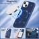 CROWNYX Luxury Glitter Case Compatible with iPhone 14 Plus / 15 Plus, Magnetic Sparkle Rhinestone Diamond Protective Phone Cover with Camera Protection, Slim Shockproof Bling Case for Women and Girls