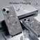 CROWNYX Luxury Glitter Case Compatible with iPhone 14 Plus / 15 Plus, Magnetic Sparkle Rhinestone Diamond Protective Phone Cover with Camera Protection, Slim Shockproof Bling Case for Women and Girls