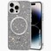 CROWNYX Luxury Glitter Case Compatible with iPhone 14 Pro Max, Magnetic Sparkle Rhinestone Diamond Protective Phone Cover with Camera Protection, Slim Shockproof Bling Case for Women and Girls