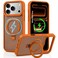 CROWNYX Magnetic Stand Case for iPhone 17 Pro, Shockproof Slim Hybrid TPU Cover with Grip &amp; Ring, Matte   Aegis GripStand Pro Case